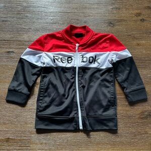 3/20$ Reebok Toddler Red, White & Black Track Zip Up size 24 Months